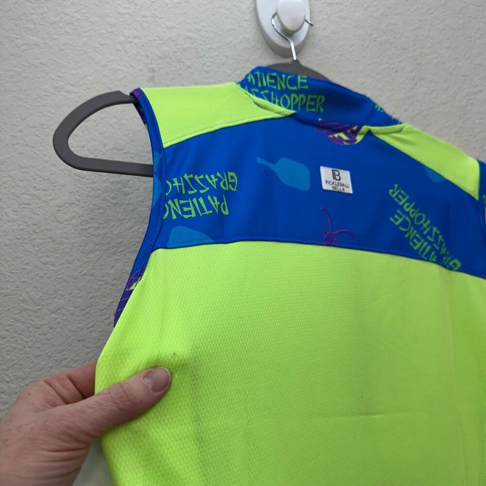 Pickleball Bella 1/4 Zip Sleeveless Jersey Tank Top Shirt Womens size Medium NEW - Picture 4 of 7